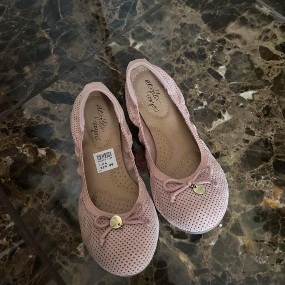 Blush pink flats